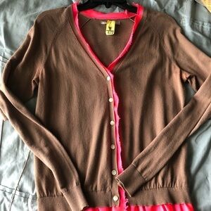 Gap ruffle trim cardigan
